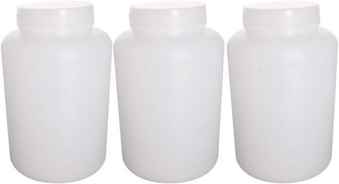 Othmro 10pcs 100ml/3.38oz Plastic Lab Chemical Reagent Bottles,10pcs 19.5mmx95mm(IDxH) Square Wide Mouth Liquid/Solid Sample Storage Container Sealing Bottles Translucent with Cap in Saudi Arabia
