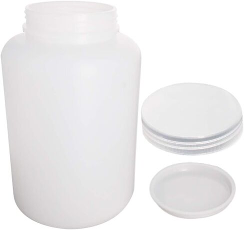 Othmro 10pcs 100ml/3.38oz Plastic Lab Chemical Reagent Bottles,10pcs 19.5mmx95mm(IDxH) Square Wide Mouth Liquid/Solid Sample Storage Container Sealing Bottles Translucent with Cap in Saudi Arabia