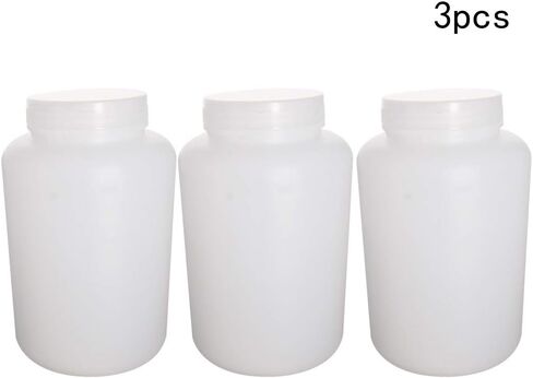 Othmro 10pcs 100ml/3.38oz Plastic Lab Chemical Reagent Bottles,10pcs 19.5mmx95mm(IDxH) Square Wide Mouth Liquid/Solid Sample Storage Container Sealing Bottles Translucent with Cap in Saudi Arabia