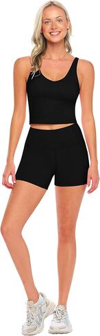 Women’s Yoga Top Longline Wirefree Padded Medium Support Sports Bra in Kuwait