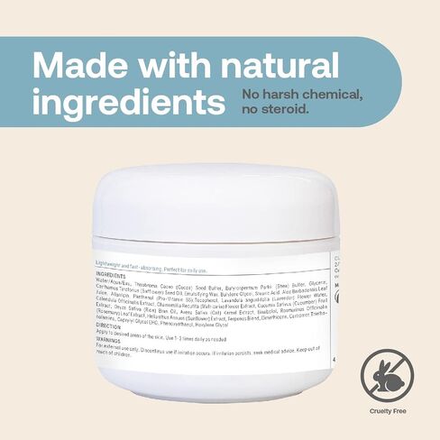 4.5 oz Eczema Cream for Adults, Eczema Relief, Eczema Treatment, Moisturize Dry Irridated Skin, Smart Lotion for Topical Steroid Withdrawal Symptoms, Psoriasis & Rosacea, Eczema, Dermatitis in Saudi Arabia