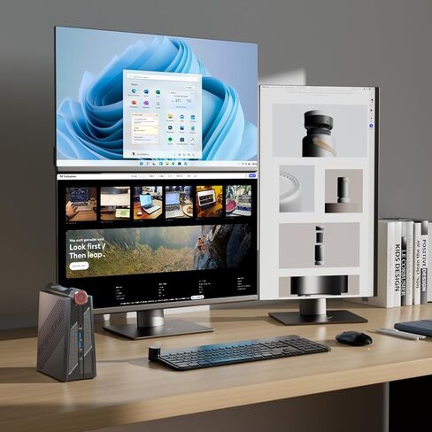 كمبيوتر ألعاب صغير من ACEMAGICIAN Ryzen 9 6900HX (يصل إلى 4.9 جيجا هرتز)، AMD Radeon 680M 32GB DDR5 512GB NVMe SSD، أجهزة كمبيوتر صغيرة RGB Lights/WiFi6/BT5.2/قناة مزدوجة/3 أوضاع سطح مكتب صغير in Kuwait