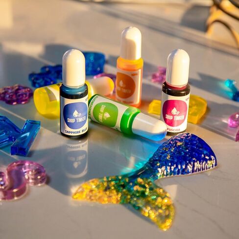 Epoxy Resin Color Pigment - 24 Colors - Alcohol Ink Set dye - Resina epoxica - Resin Pigment - Colorant for Art Resin Paint Jewelry - Pigment Liquid Transparent Translucent in Saudi Arabia