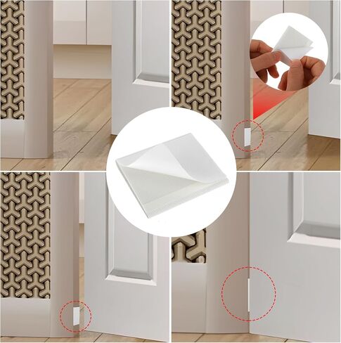 Door Corner Seals for Exterior Doors, 6 Pcs Self-Adhesive Door Jamb Frame Seal Self Stick Window Draft Stoppers Foam Weather Stripping for Weather Protection Isolation of Noise(Black) in Saudi Arabia