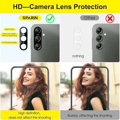 SPARIN 3+2 Pack Screen Protector for Samsung Galaxy S23 5G 6.1 Inch with Camera Lens Protector, 9H Tempered Glass with Easy Installation Frame, Case Friendly, Anti-Scratch in Saudi Arabia