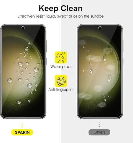 SPARIN 3+2 Pack Screen Protector for Samsung Galaxy S23 5G 6.1 Inch with Camera Lens Protector, 9H Tempered Glass with Easy Installation Frame, Case Friendly, Anti-Scratch in Saudi Arabia