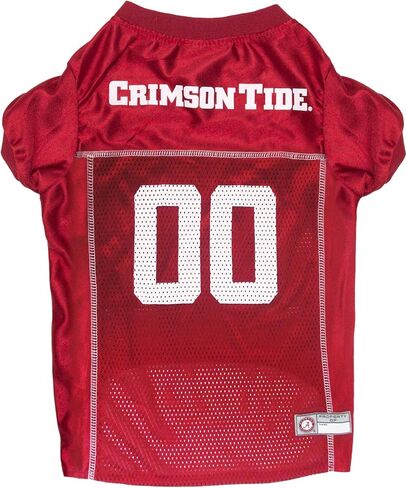 جيرسي شبكي من NCAA College Alabama Crimson Tide للكلاب والقطط، مقاس XX-Large. قميص Big Dog مرخص مع فريق الكلية لكرة القدم/كرة السلة المفضل لديك in Saudi Arabia