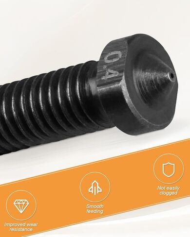 15PCS Fit for Anycubic Vyper Kobra Plus Kobra Max Hardened Nozzles 3D Printer Parts High-Temperature 7PCS 0.4mm Nozzles and 2PCS 0.2mm 0.6mm 0.8mm Wear Resistance 3D Printer Nozzles Kit Smooth to Use in Saudi Arabia