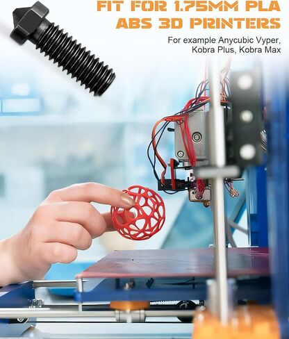 15PCS Fit for Anycubic Vyper Kobra Plus Kobra Max Hardened Nozzles 3D Printer Parts High-Temperature 7PCS 0.4mm Nozzles and 2PCS 0.2mm 0.6mm 0.8mm Wear Resistance 3D Printer Nozzles Kit Smooth to Use in Saudi Arabia