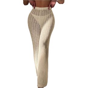 GORGLITTER Women's Sheer Beach Swimsuit Cover Up Pants Crochet Cute Bathing Suit Cover Ups Swim Coverups Bottom 2025 in Saudi Arabia