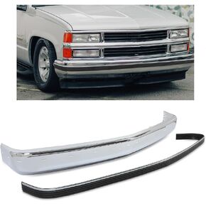 KUAFU Front Bumper Face Bar Trim Compatible With 1988-2000 Chevy Silverado GMC Sierra C/K 1500 2500 3500 Blazer Tahoe Suburban Yukon Bumper Impact Strip w/Molding Holes Replace 15574111 15574113 in Saudi Arabia