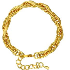 Bracelet for Women 14K Gold Plated Dainty Chain Simple Jewelry Adjustable Minimalist for Her in Saudi Arabia