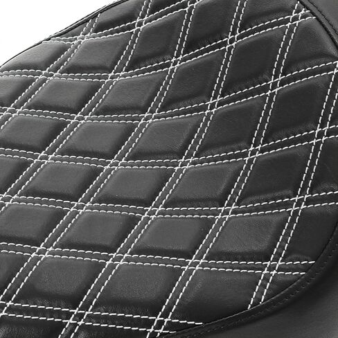 نسخة. Rider Sportster SEAT 2 UP DRIVER+FITS PARCENGER FITS FOR HARLEY XL883 XL1200 Models 2004-2022 ، White Stitching in Kuwait