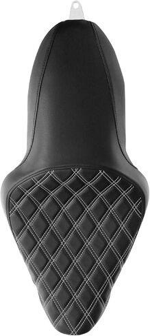 نسخة. Rider Sportster SEAT 2 UP DRIVER+FITS PARCENGER FITS FOR HARLEY XL883 XL1200 Models 2004-2022 ، White Stitching in Kuwait