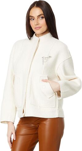 Free People Willow Bomber Ivory XS (Women's 0-2) in Saudi Arabia