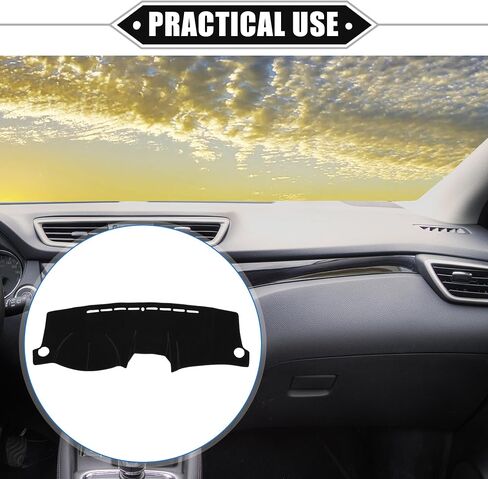 Car Dashboard Cover Mat Compatible for Kia Sportage 2005-2010, Protective Polyester Black Center Console Interior Trim Dash Board Mat in Saudi Arabia