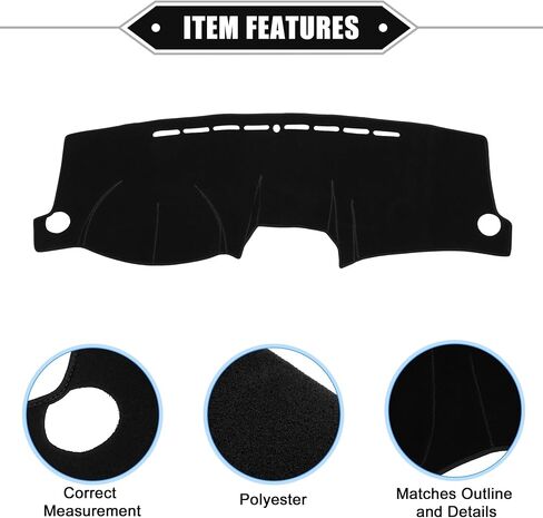 Car Dashboard Cover Mat Compatible for Kia Sportage 2005-2010, Protective Polyester Black Center Console Interior Trim Dash Board Mat in Saudi Arabia