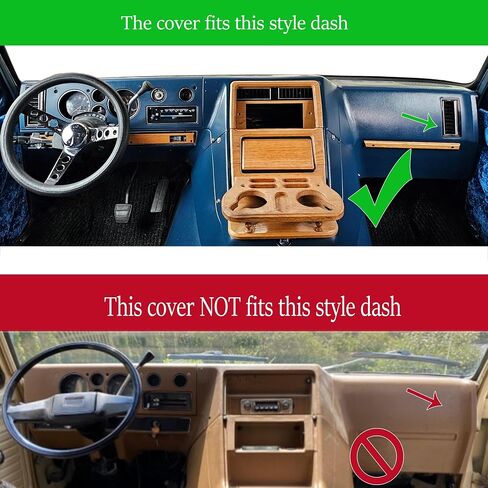 حصيرة غلاف Dash Cover مخصص لشيفروليه Chevy G Series Van/GMC G Series Van ، Dashboard Pad Cappet Protector K284 (Black) in Kuwait
