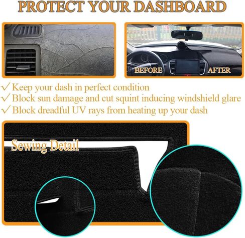 حصيرة غلاف Dash Cover مخصص لشيفروليه Chevy G Series Van/GMC G Series Van ، Dashboard Pad Cappet Protector K284 (Black) in Kuwait