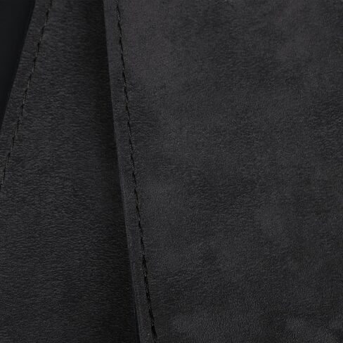 Elegant Suede Steering Wheel Cover Handmade Stitch On Wrap Design, Wheel Wrap,Breathable Suede Leather, Anti-Slip, Universal 14.5-15 Inch, Perfect for Men and Women,Black in Saudi Arabia
