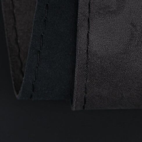 Elegant Suede Steering Wheel Cover Handmade Stitch On Wrap Design, Wheel Wrap,Breathable Suede Leather, Anti-Slip, Universal 14.5-15 Inch, Perfect for Men and Women,Black in Saudi Arabia