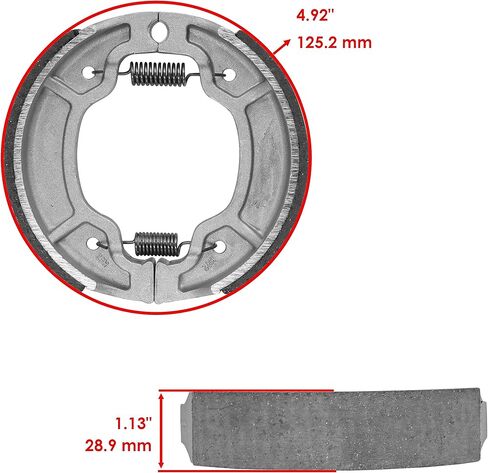 Caltric Front & Rear Brake Shoes Compatible with Yamaha Tw200 Tw-200 Tw200E Trailway 200 1992-1999 in Saudi Arabia