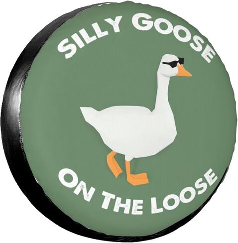Funny Silly Goose Tire Cover Wheel Protectors Waterproof Wheel Covers Universal Fit for RV SUV Truck Camper Travel Trailer Accessories 15 inch in Kuwait