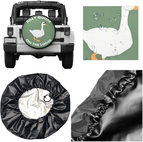 Funny Silly Goose Tire Cover Wheel Protectors Waterproof Wheel Covers Universal Fit for RV SUV Truck Camper Travel Trailer Accessories 15 inch in Kuwait