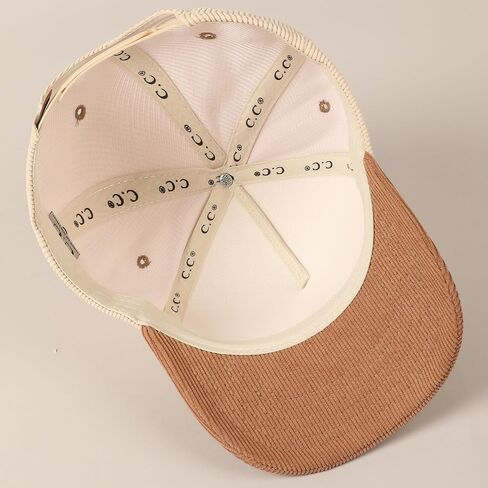 MIRMARU Vintage Novelty Heat Pressed Two-Tone Cotton Corduroy Trucker Baseball Cap for Men & Women in Saudi Arabia