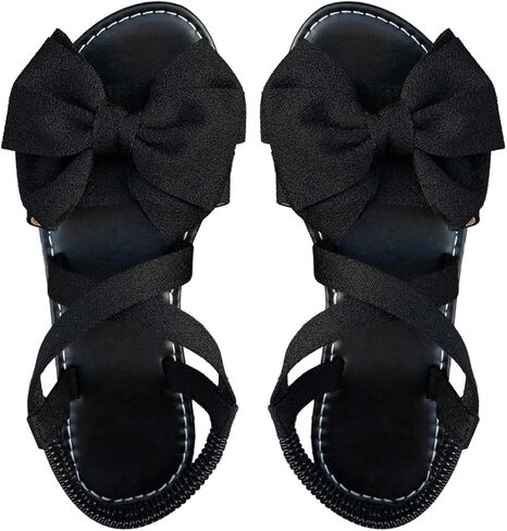 GORGLITTER Women's Ankle Strap Bow Sandals Criss Cross Open Toe Bowknot Dressy Beach Flat Sandals 2025 in Saudi Arabia