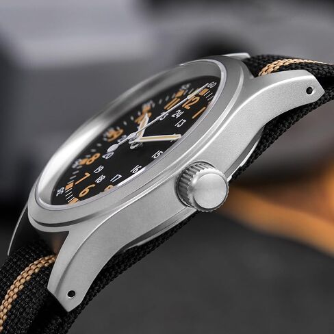 Militado ML05 38mm VH31 Quartz Watch - Domed Sapphire Crystal Field Watch C3 Super Luminous Retro Sweep Wrist Watch for Men 100M Waterproof in Kuwait