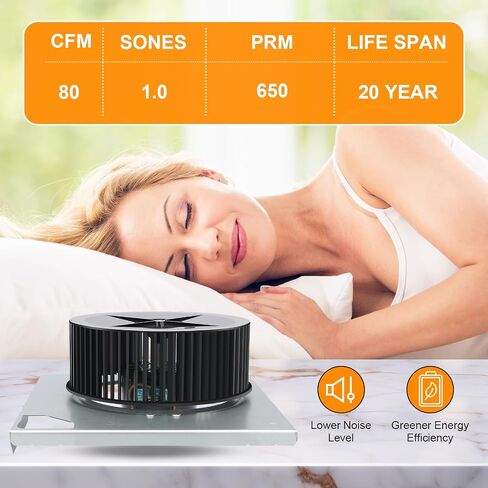 محرك مروحة عادم الحمام S-97016621 لقطع غيار Broan Nutone - يناسب QTN80L، QTR080، QTR070، QTR080L، QTR080F، QTRN080، QTR070L - ضوضاء منخفضة، يستبدل OEM # S99080568، S97016621 in Kuwait
