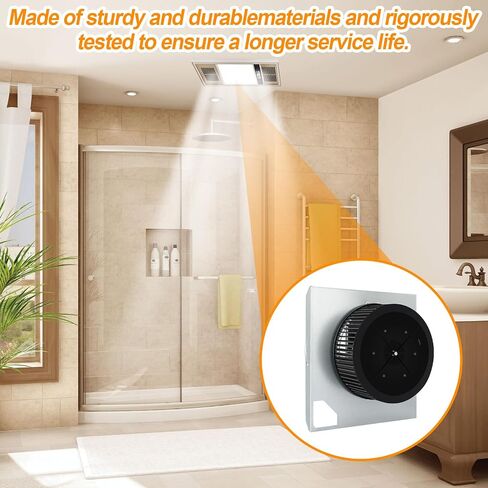 محرك مروحة عادم الحمام S-97016621 لقطع غيار Broan Nutone - يناسب QTN80L، QTR080، QTR070، QTR080L، QTR080F، QTRN080، QTR070L - ضوضاء منخفضة، يستبدل OEM # S99080568، S97016621 in Kuwait