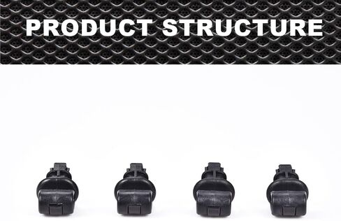 Sun Shade Hook Clip Kit متوافق مع Honda Odyssey 2005 2006 2007 2008 2009 2010 Diliding Door Black 4Pack 83715-SHJ-A21ZA in Saudi Arabia
