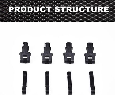 Sun Shade Hook Clip Kit متوافق مع Honda Odyssey 2005 2006 2007 2008 2009 2010 Diliding Door Black 4Pack 83715-SHJ-A21ZA in Saudi Arabia