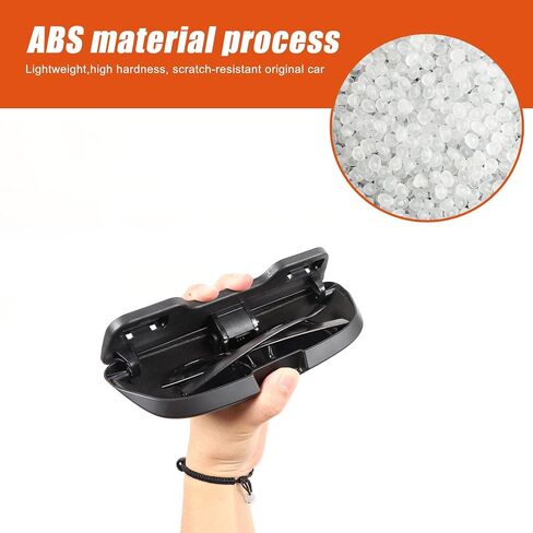 حاملي النظارات الشمسية متوافقة مع تويوتا لاند كروزر برادو 250 J250 LC250 2024 2025 ، HOSS ABS Holder نظارات شمسية مربع تخزين الحالات استبدال مقبض السقف العلوي (أسود) in Kuwait