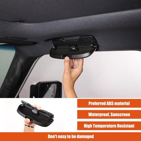 حاملي النظارات الشمسية متوافقة مع تويوتا لاند كروزر برادو 250 J250 LC250 2024 2025 ، HOSS ABS Holder نظارات شمسية مربع تخزين الحالات استبدال مقبض السقف العلوي (أسود) in Kuwait