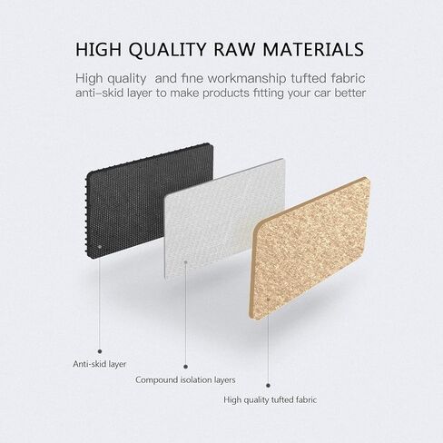 FREEMOTOR802® Nylon Car Floor Mats Carpets Liner, Fits 2007-2011 Toyota Camry, Factory Fitment Auto Interior Accessories Replacement Non-Slip, Gray 4PCS in Kuwait