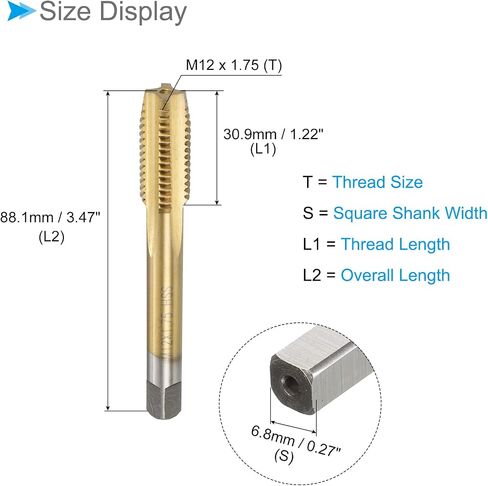 صنابير طحن الخيوط، خيط متري M16 × 1.5، آلة مطلية بالتيتانيوم 4 أداة لولبية لولبية مستقيمة - (التطبيقات: لآلة الحفر)، قطعة واحدة in Saudi Arabia