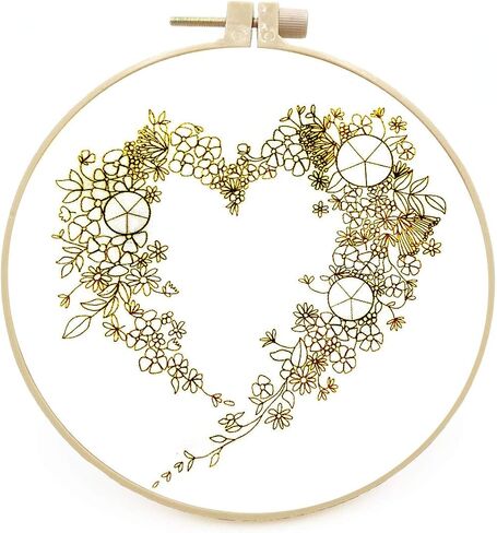 Maydear Stamped Embroidery Kit for Beginners with Pattern, Cross Stitch kit, Embroidery Starter Kit Including Embroidery Hoop, Color Threads and Embroidery Scissors - Sunny in Kuwait