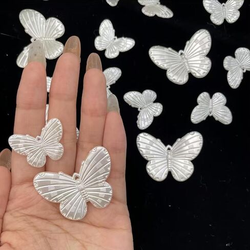 900PCS Assorted Pearl Beads for Jewelry Making,Cute Charms for Socks Bulk DIY Bracelets Phone Charms Strap,White Acrylic Star Shell Bow Heart Bowknot Flower Unique Aesthetic Beads for Crafts in Saudi Arabia