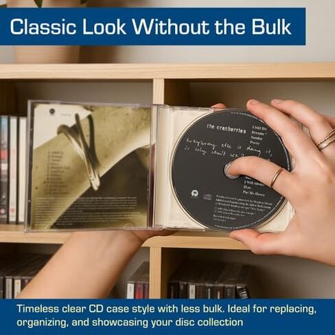 BCW CD Jewel Cases 10 Pack | Single CD Jewel Case | Protects CDs | Classic Design CD Cases | Compact Storage | Standard Jewel Case Dimensions | Perfect for CD Collection Organization in Saudi Arabia