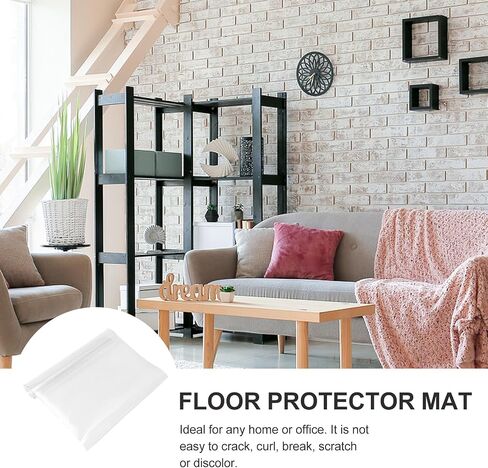 EXCEART Transparent Carpet PVC Rolling Chair Mat Non-Slip Chair Mat Clear Table Cover Waterproof Floor Protector Ground Mat Plastic Chair Mat Computer Desk Mat Floor Mat Wooden Floor in Saudi Arabia