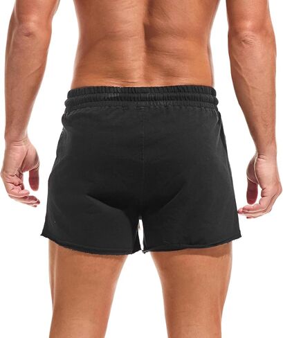 AMY COULEE Mens Workout Shorts 3 inch Cotton Gym Shorts Casual Lounge Short Pants with Pockets in Kuwait