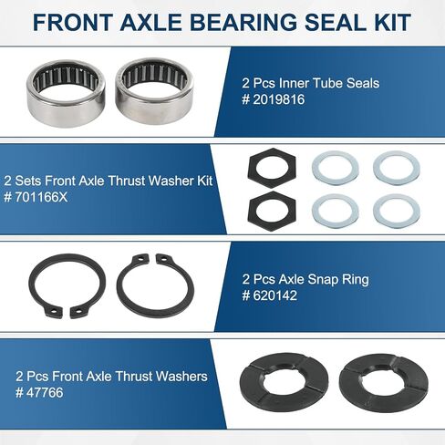 Front Axle Vacuum Knuckle Seal & Outer Tube Oil Seals Kit Compatible with Ford Super Duty F250 F350 F450 F550 Dana Super 60 2005-2019 Replace #2017426 2014835 54983 (6Pcs) in Kuwait