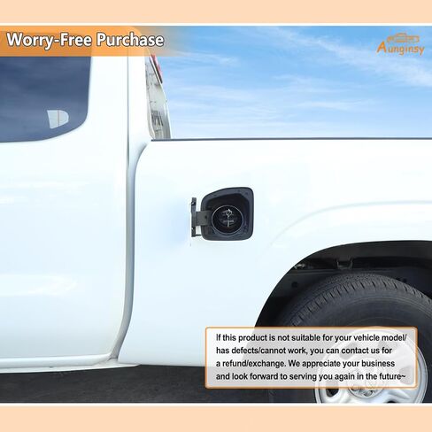 غطاء خزان الوقود Aunginsy استبدال غطاء القفل المضاد للسرقة متوافق مع Nissan Frontier 2021-2025 Car Door Fuel Cover W/Lock Cap Cap Trans Protector Withours With With Lock Association in Kuwait
