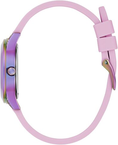 GUESS Women's 34mm Watch - Pink Strap Pink Dial Iridescent Case in Saudi Arabia