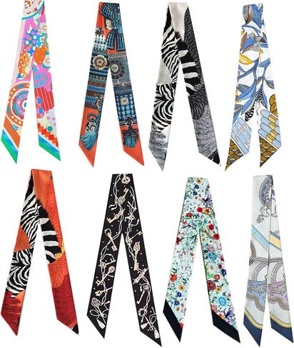 8 Pack Scarf Bags for Women Hairband Handbag Neck Scarves Fashion Gifts in Saudi Arabia