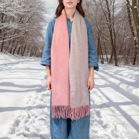 Winter Scarf for Women Pashmina Shawls and Wraps Ladies Cashmere Feel Reversible Scarves for Evening Wedding Dress in Kuwait