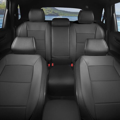 CRV Seat Covers for Honda CRV 2023 2024 2025 Leather Car Seat Cover Full Set for Trucks SUV,Waterproof Car Seat Cushion,Faux Leather (Black) in Saudi Arabia